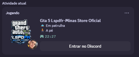 🔥 RichPresence LSPDFR – By Minas Store 🚔  Status em tempo real da sua PTR