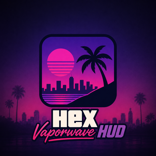 Hex Vaporwave HUD