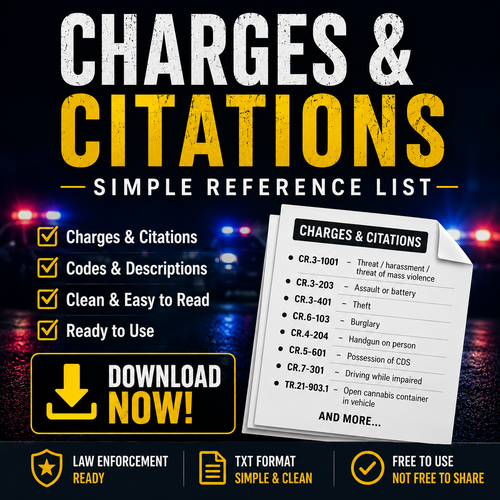 pdComp Charges and Citations by Bobby Boucher