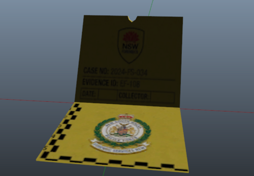 NSW FORENSIC SERVICES EVIDENCE MARKER
