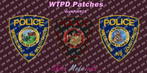 WaterTown South Dakota PD Patches