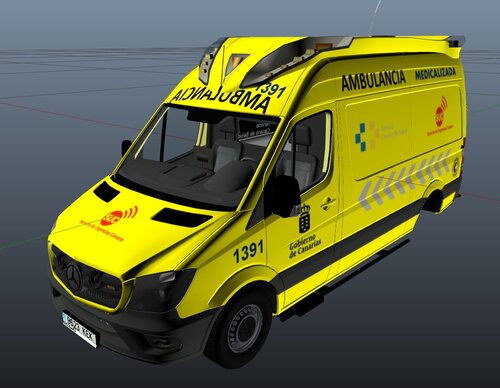 Ambulancia SUC Medicalizada SVA Lanzarote 2014 Mercedes Sprinter