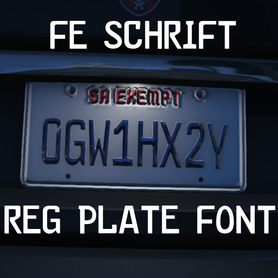 FE-Schrift Registration Plate Font - Vehicle Textures 