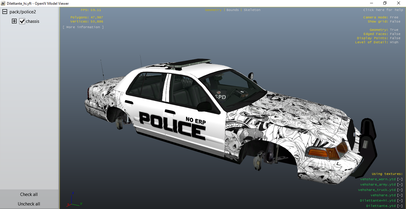 Anime Police Cvpi - Vehicle Models 