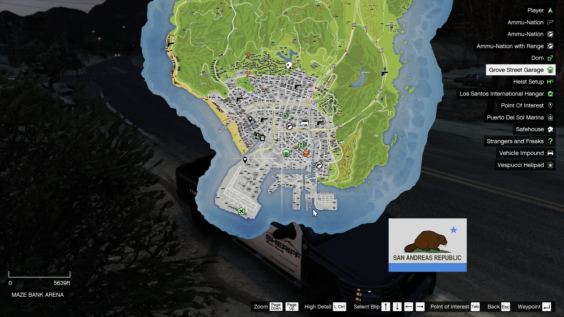 Game Map: Grand Theft Auto V - Atlas View