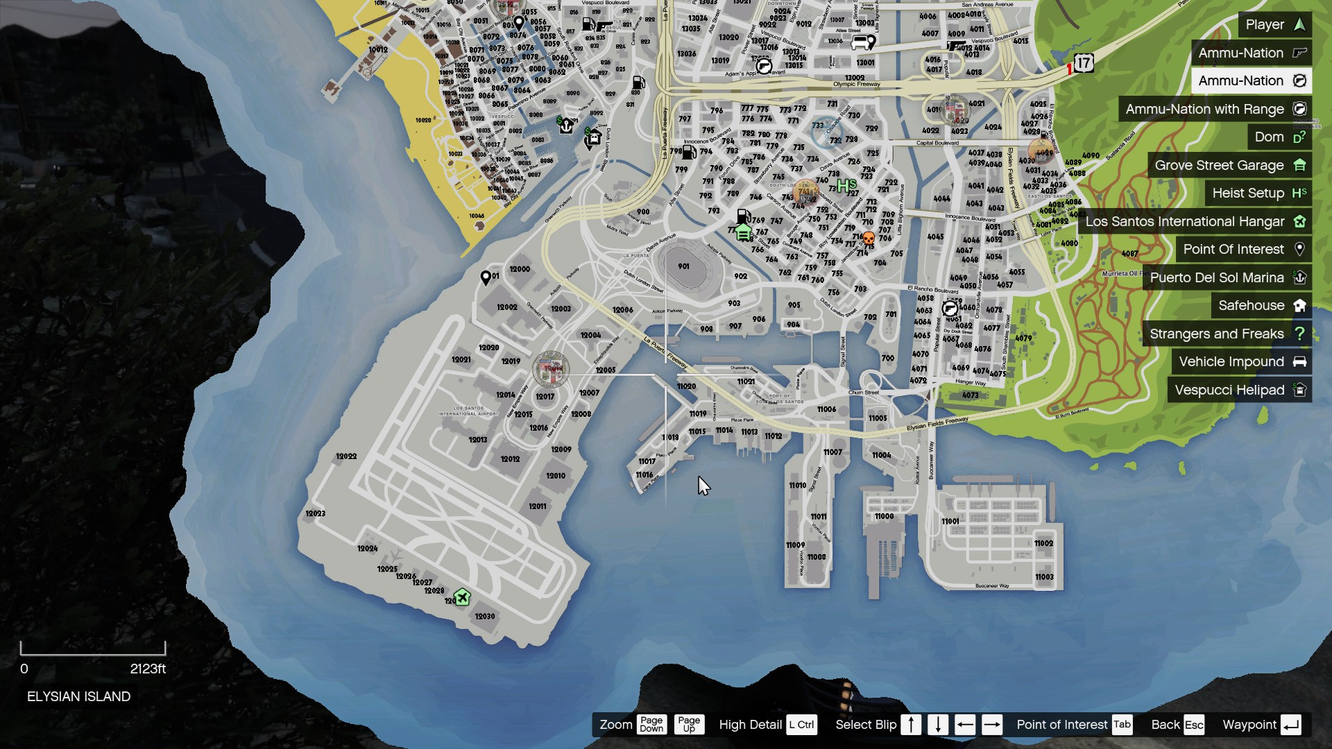 Large panoramic map of GTA 5, Games, Mapsland