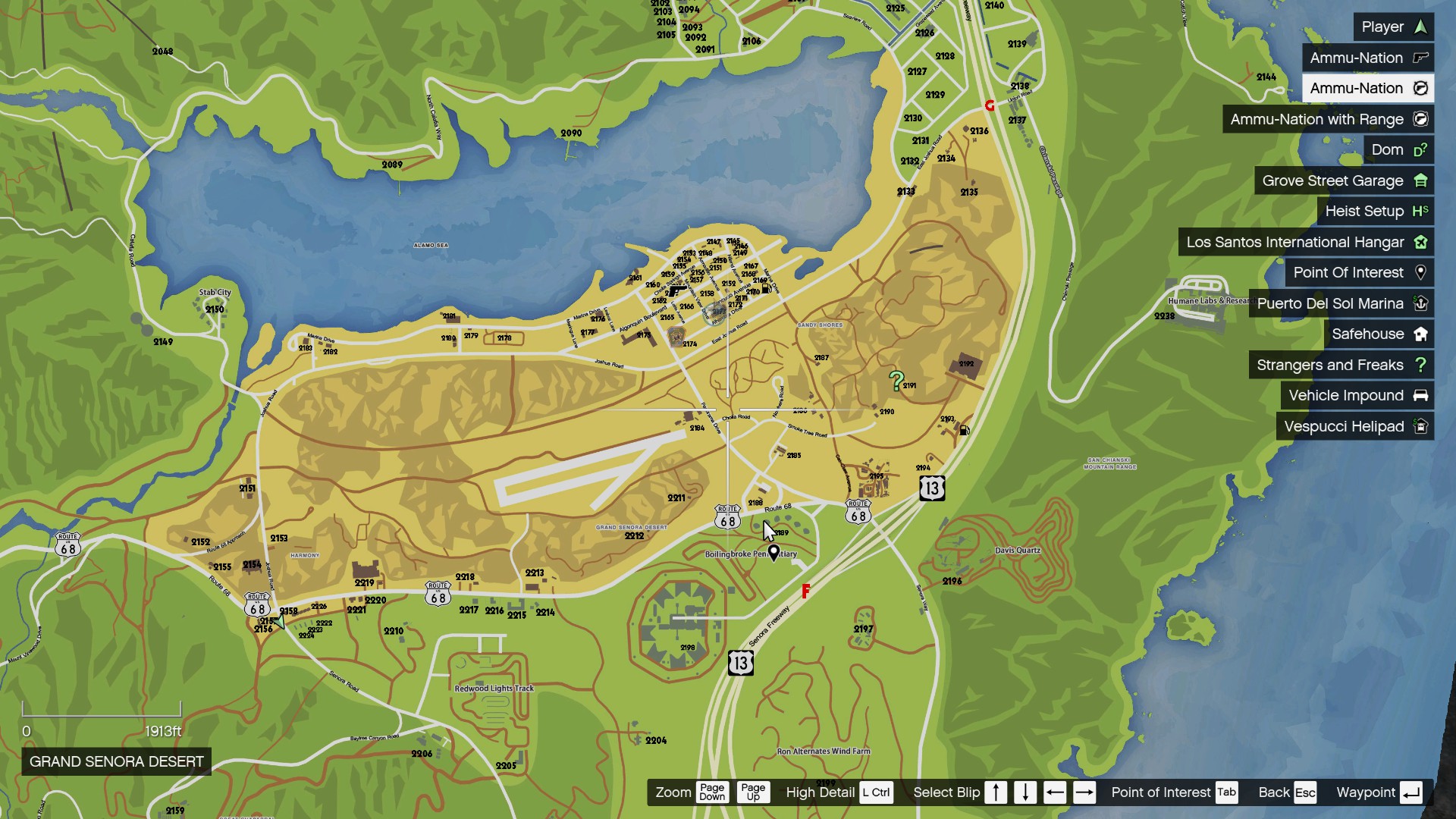 Large panoramic map of GTA 5, Games, Mapsland