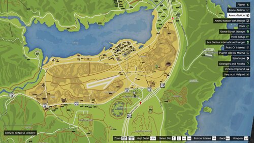 Grand Theft Auto V 5 Los Santos and Blaine County Landkarte Map