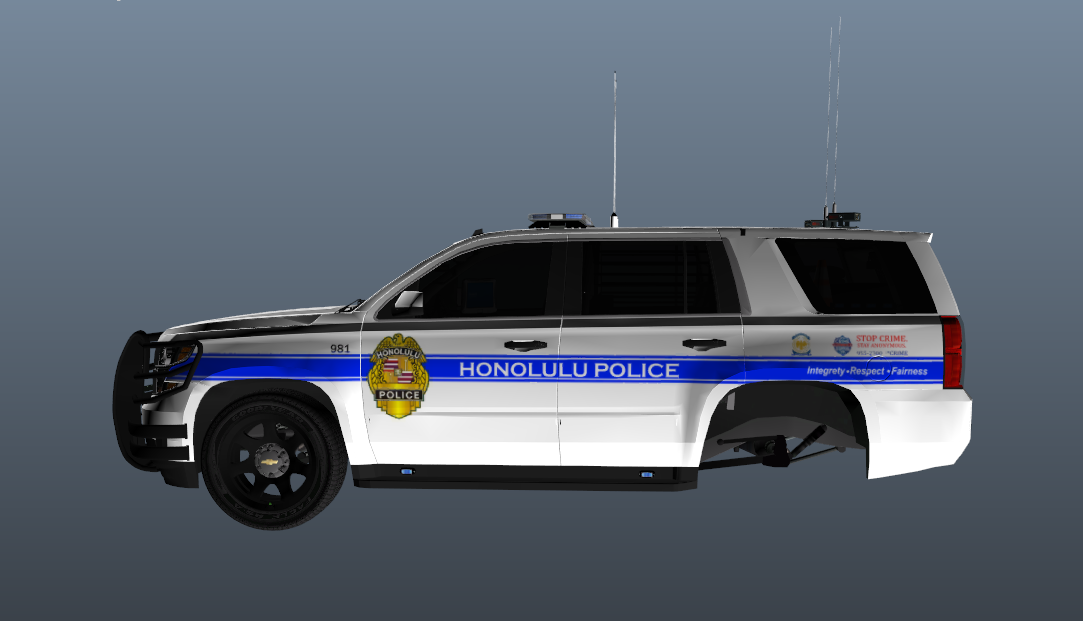 Honolulu Police Department Tahoe Texture Vehicle Textures