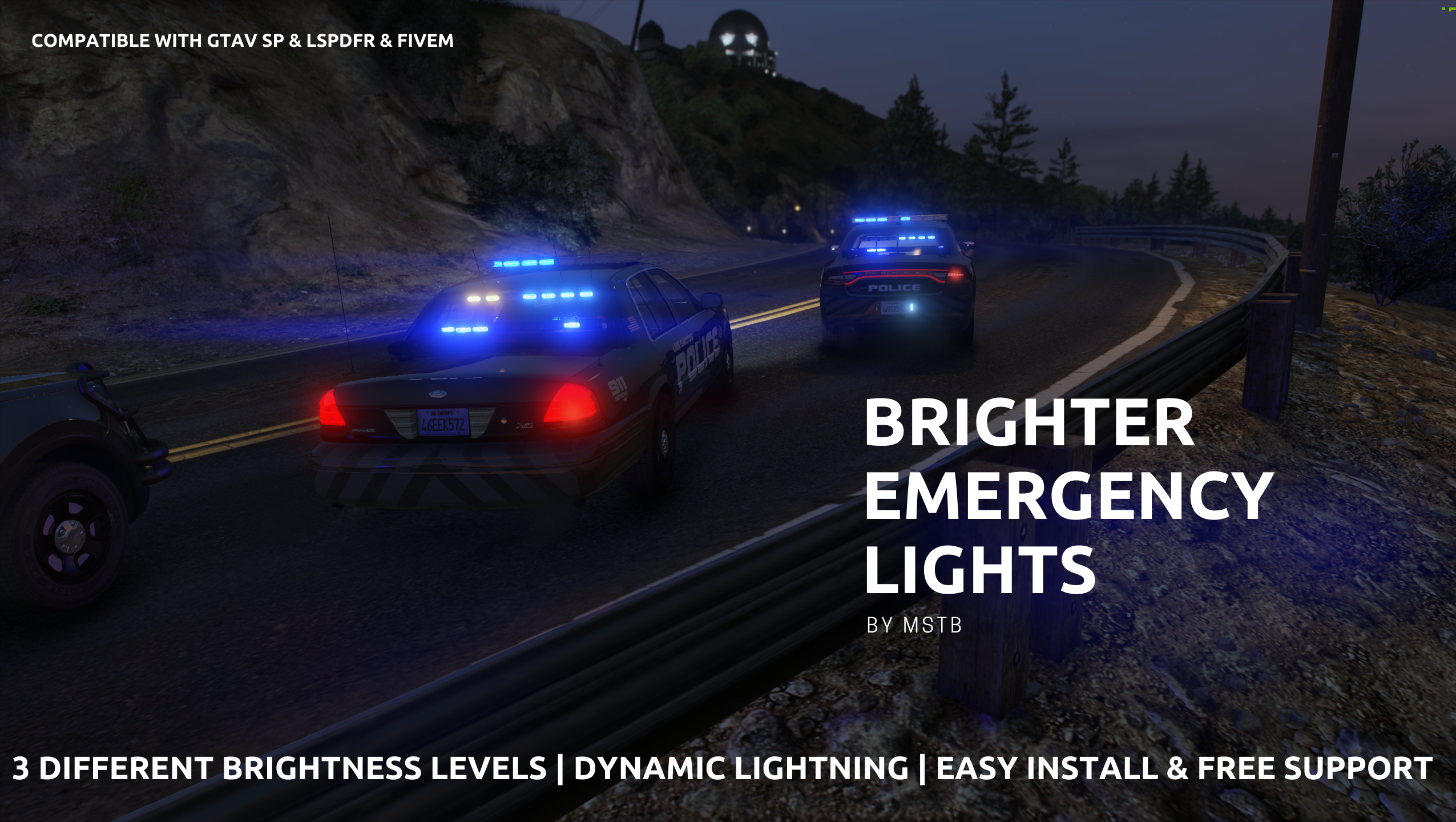 lette Ged græsplæne Brighter Emergency Lights by MSTB Developments - Visuals & Data FIle  Modifications - LCPDFR.com