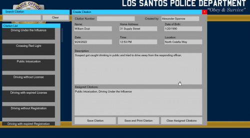 Police Menu (Computer, Speedcam, Parkingticket and more) - Script  Modifications & Plugins 