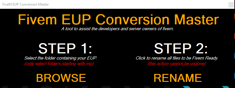 EUP Conversion Master (Single-Player > FiveM Ready) - Tools 