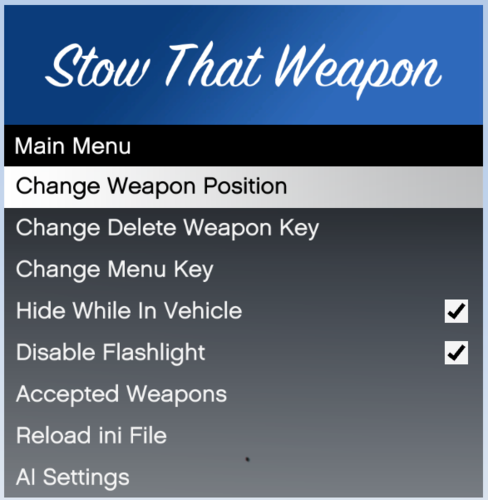 Stow That Weapon - Script Modifications & Plugins - LCPDFR.com