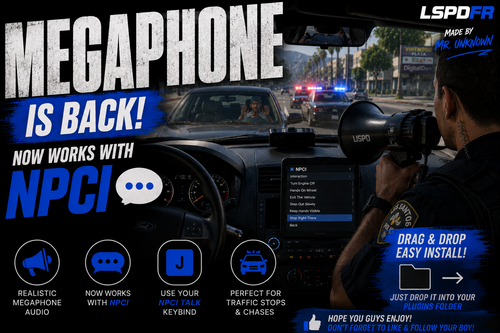 Realistic Police Megaphone for LSPDFR