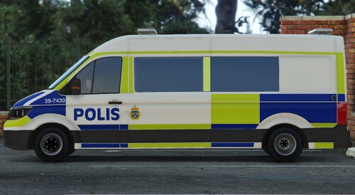 Swedish Police Volkswagen Crafter 2020 - Marked - Vehicle Textures ...
