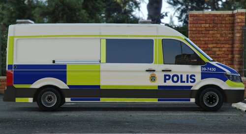 Swedish Police Volkswagen Crafter 2020 - Marked - Vehicle Textures ...