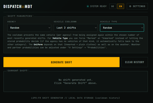 Shift Generator [Web-App]