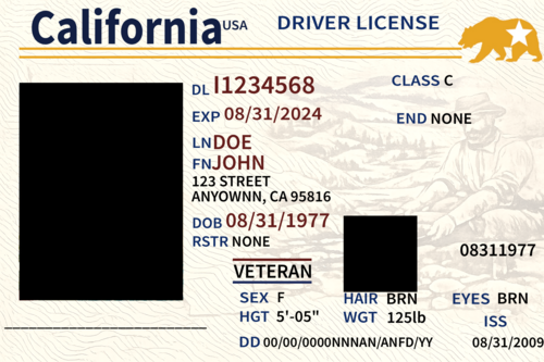 Realistic California ID pack