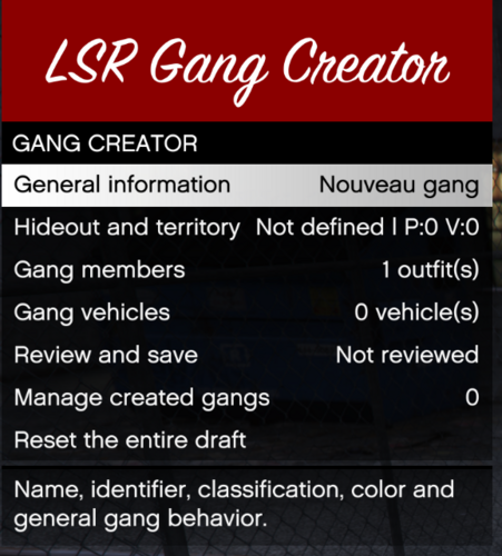 LSR Gang Creator