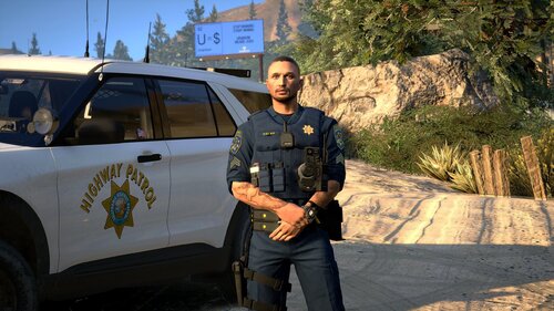 CHP Vest Textures — Hanako & EUP Match (Beige & Blue)