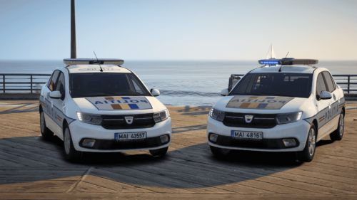 Romanian Dacia Logan 2018 PACK [Ordine Publica + Rutiera] --- design vechi