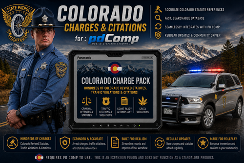 Colorado Charges & Citations+ for : pdComp
