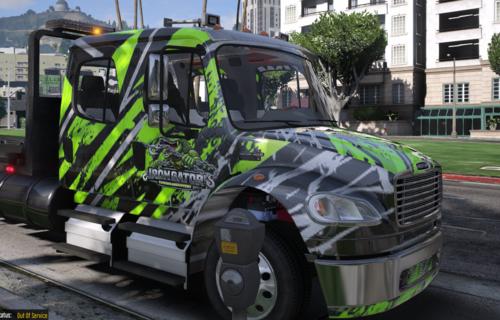 M2 flat bed Iron Gator towing and recovery