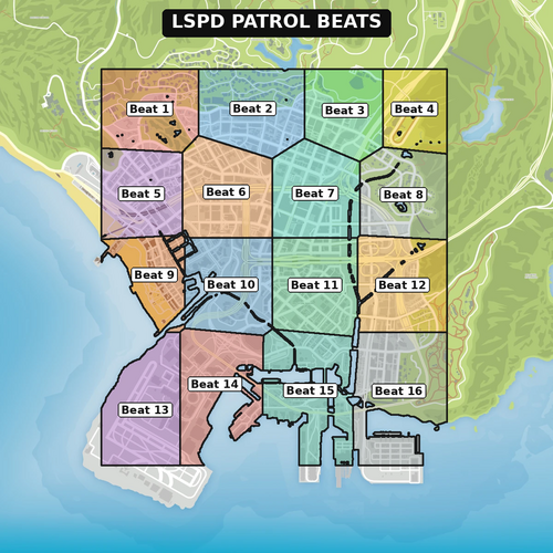 LSPD Patrol Beats Map
