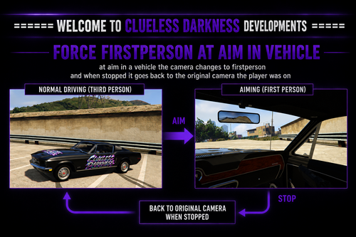Force firstperson in vehicles
