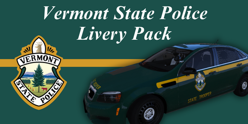 Vermont State Police Livery Packs (K9 CVPI)