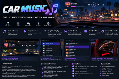 Car Music - Standalone Synchronized Vehicle Music System [FiveM]