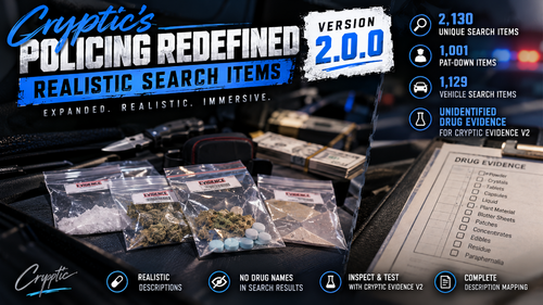 Cryptic's Policing Redefined: Realistic Search Items