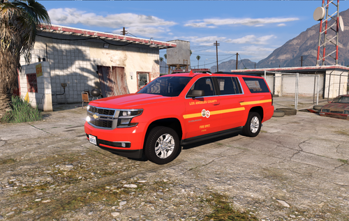 [FiveM Ready] LACoFD Battalion 6 Chevrolet Suburban | Non-ELS | 32 Sirens
