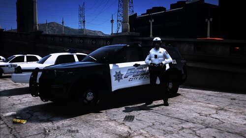 Could contain: vehicle, outdoor, land vehicle, wheel, tire, auto part, car, ground, automotive design, road, street, police