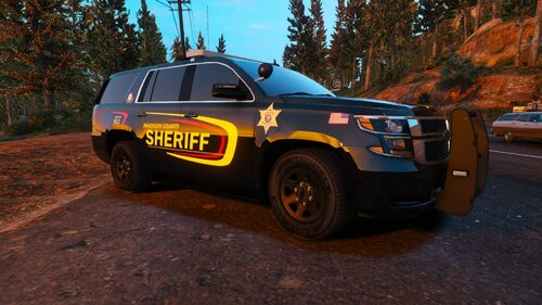 Could contain: vehicle, land vehicle, tire, wheel, outdoor, transport, auto part, car, sport utility vehicle, bumper, automotive exterior, automotive tire, roof rack, ford, off-road vehicle, fender, compact sport utility vehicle, automotive luggage rack, road, ground, parked, police