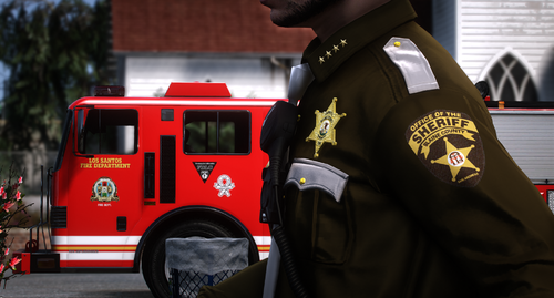 Could contain: firefighter, emergency service, vehicle, fire, clothing, outdoor, person, fire department, land vehicle, emergency vehicle, emergency, wheel, transport, fire apparatus, man, auto part, rescue, red, truck