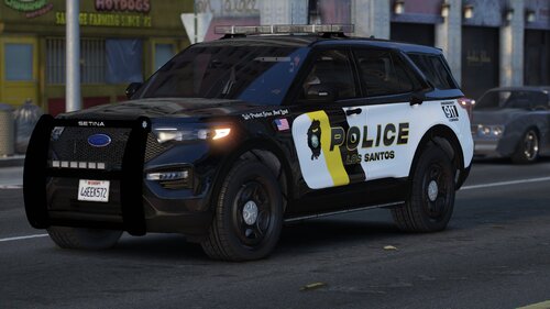 Could contain: land vehicle, vehicle, text, wheel, tire, outdoor, sport utility vehicle, auto part, police car, road, bumper, law enforcement, automotive exterior, vehicle registration plate, car, street, police