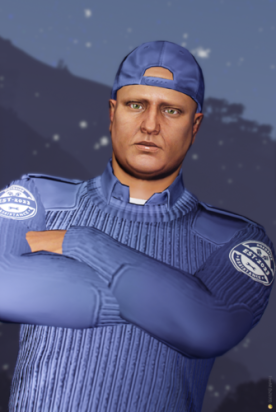 Could contain: person, clothing, human face, man, baseball, sports uniform, uniform, blue, outdoor, player