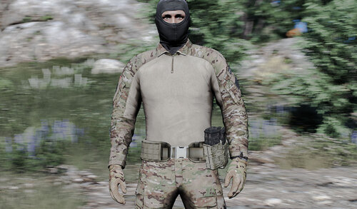 Could contain: outdoor, tree, hiking, clothing, man, person, ground, military uniform