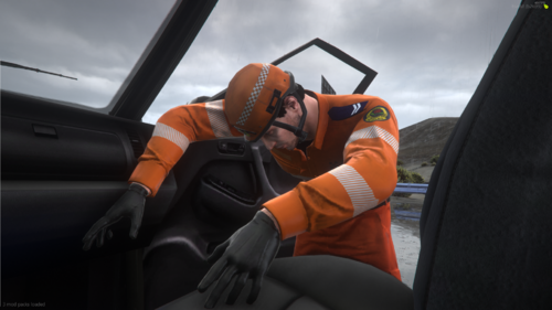 Could contain: sky, person, clothing, outdoor, vehicle, life jacket