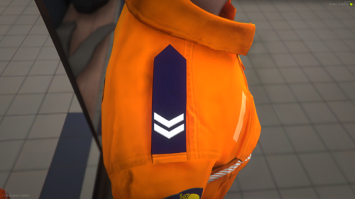 Could contain: screenshot, orange, person, yellow, life jacket, clothing