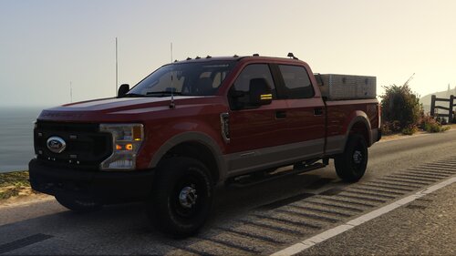 Could contain: vehicle, sky, land vehicle, outdoor, wheel, tire, transport, auto part, bumper, truck, automotive tire, pickup truck, motor vehicle, sport utility vehicle, fender, road, land rover, parked, ground, jeep