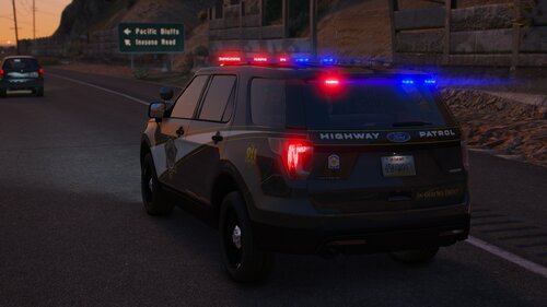 Could contain: vehicle, land vehicle, wheel, transport, text, tire, outdoor, vehicle registration plate, car, sport utility vehicle, auto part, automotive tail & brake light, road, automotive lighting, automotive exterior, police, bumper, compact sport utility vehicle, automotive luggage rack, automotive side marker light, police car, motor vehicle, roof rack, crossover suv, ford, light, street, emergency