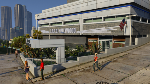 Could contain: building, outdoor, skyscraper, sky, commercial building, mixed-use, ground, metropolitan area, downtown, city, sidewalk, construction, street