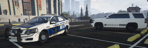 Could contain: vehicle, land vehicle, wheel, outdoor, sky, police car, tire, law enforcement, emergency service, transport, emergency vehicle, police, full-size car, road, car, officer, street, emergency