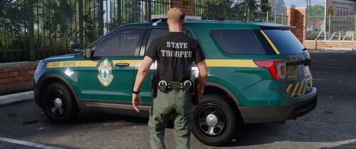 Could contain: vehicle, land vehicle, wheel, outdoor, tire, transport, clothing, sport utility vehicle, text, auto part, motor vehicle, roof rack, automotive luggage rack, automotive exterior, law enforcement, person, fender, ford, automotive carrying rack, compact sport utility vehicle, police, van, car, street