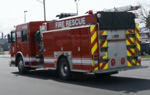 Could contain: fire, emergency service, vehicle, land vehicle, emergency vehicle, transport, wheel, outdoor, fire department, emergency, fire apparatus, firefighter, rescue, service, mode of transport, road, fire station, ambulance, department, truck, street, engine