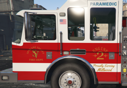 Could contain: transport, vehicle, outdoor, wheel, text, land vehicle, firefighter, fire department, emergency vehicle, auto part, emergency service, bus, fire apparatus, mode of transport, fire, service, emergency, commercial vehicle, tire, gas, rescue, red, truck, parked