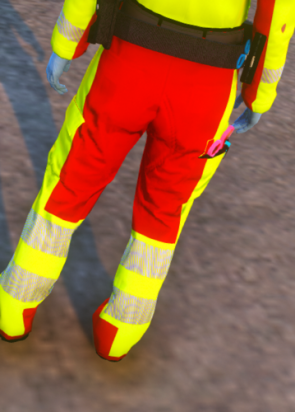 Could contain: clothing, person, high-visibility clothing, firefighter, footwear, yellow, outdoor, workwear, wearing, ground