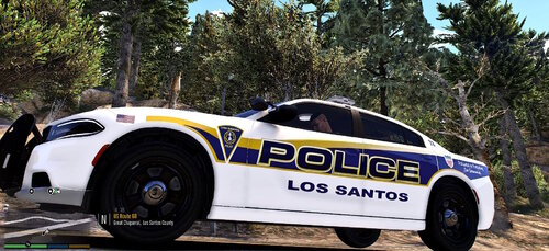 Could contain: vehicle, land vehicle, outdoor, wheel, transport, tire, tree, text, car, auto part, automotive design, police